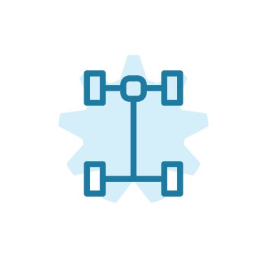 Vektör illüstrasyonu, şasi simgesi tasarım şablonu