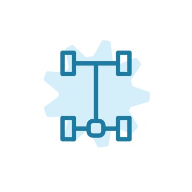 Vektör illüstrasyonu, şasi simgesi tasarım şablonu