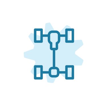 Vektör illüstrasyonu, şasi simgesi tasarım şablonu