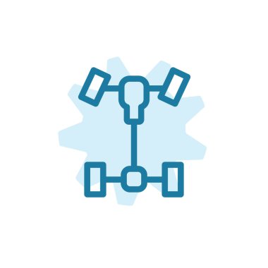 Vektör illüstrasyonu, şasi simgesi tasarım şablonu