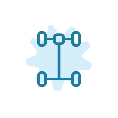 Vektör illüstrasyonu, şasi simgesi tasarım şablonu