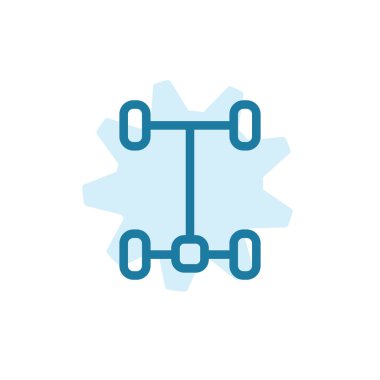 Vektör illüstrasyonu, şasi simgesi tasarım şablonu