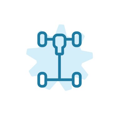 Vektör illüstrasyonu, şasi simgesi tasarım şablonu