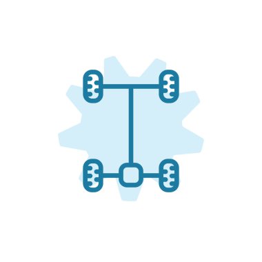 Vektör illüstrasyonu, şasi simgesi tasarım şablonu