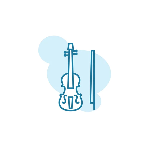 Illustrazione Vettoriale Modello Icona Violino — Vettoriale Stock