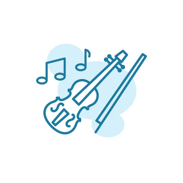 Ilustración Vectorial Plantilla Diseño Ícono Violín — Vector de stock