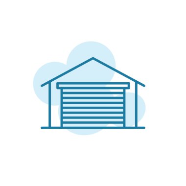 Vektör illüstrasyonu, Garaj simgesi tasarım şablonu