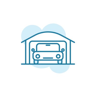 Vektör illüstrasyonu, Garaj simgesi tasarım şablonu