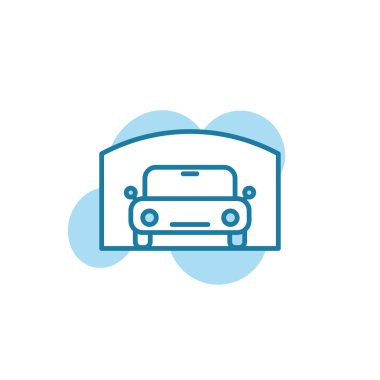 Vektör illüstrasyonu, Garaj simgesi tasarım şablonu