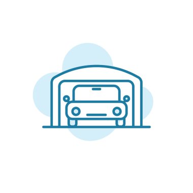 Vektör illüstrasyonu, Garaj simgesi tasarım şablonu