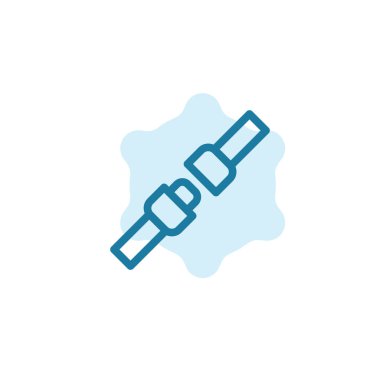 Vektör illüstrasyonu, emniyet kemeri simgesi tasarım şablonu