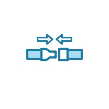 Vektör illüstrasyonu, emniyet kemeri simgesi tasarım şablonu