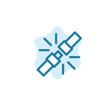 Vektör illüstrasyonu, emniyet kemeri simgesi tasarım şablonu