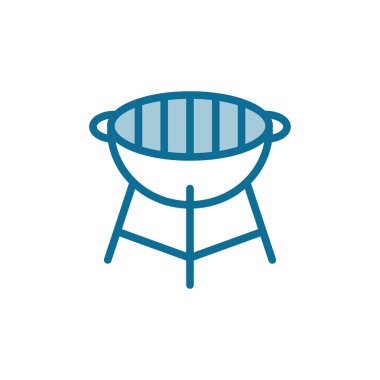 Vektör illüstrasyonu, barbekü pişirme ikonu tasarım şablonu