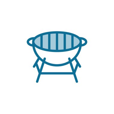 Vektör illüstrasyonu, barbekü pişirme ikonu tasarım şablonu