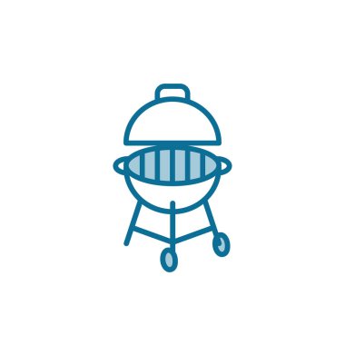 Vektör illüstrasyonu, barbekü pişirme ikonu tasarım şablonu