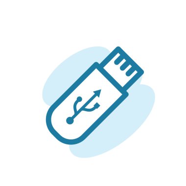 Vektör illüstrasyonu, flash disk simgesi tasarım şablonu