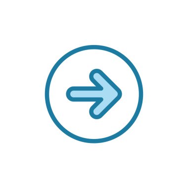 Yön simgesi tasarım şablonunun vektör illüstrasyonu