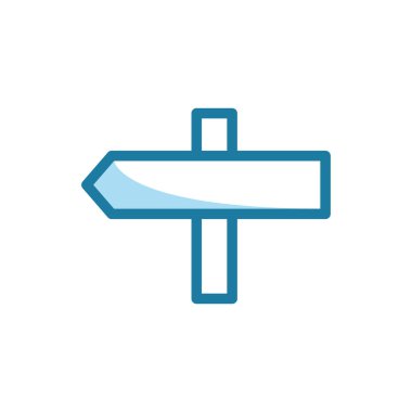 Yön simgesi tasarım şablonunun vektör illüstrasyonu