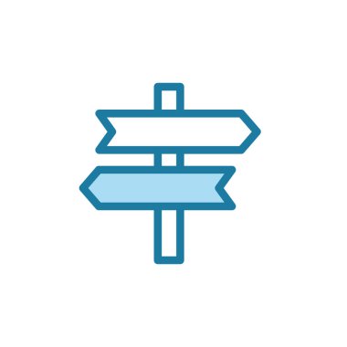 Yön simgesi tasarım şablonunun vektör illüstrasyonu