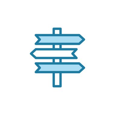 Yön simgesi tasarım şablonunun vektör illüstrasyonu