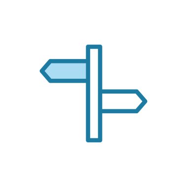 Yön simgesi tasarım şablonunun vektör illüstrasyonu