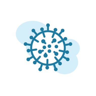 Virüs simgesi tasarım şablonunun vektör illüstrasyonu