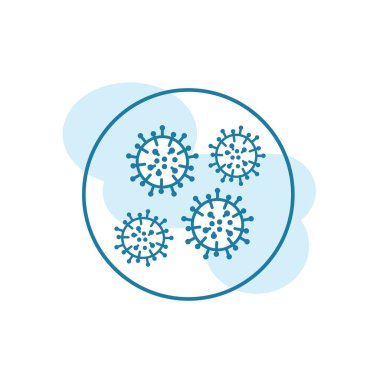 Virüs simgesi tasarım şablonunun vektör illüstrasyonu