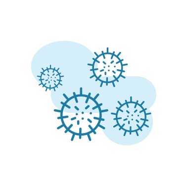 Virüs simgesi tasarım şablonunun vektör illüstrasyonu