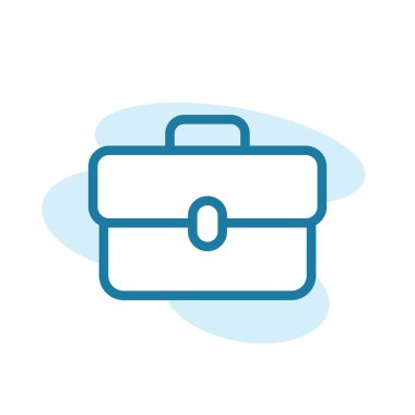 Evrak çantası simgesi tasarım şablonunun vektör illüstrasyonu