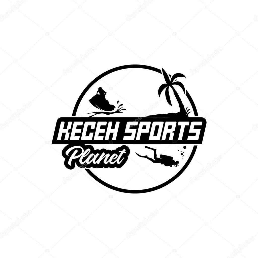 Illustration Vector graphic of water sport logo template
