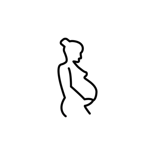 Illustration Graphique Vectoriel Modèle Conception Icône Femme Enceinte — Image vectorielle