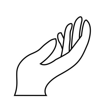 Yardım elinin İllüstrasyon Vektörü grafik tasarımı