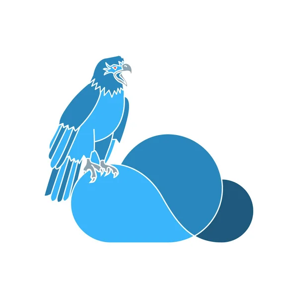 Illustration Graphique Vectoriel Logo Nuage Bouclier Aigle — Image vectorielle