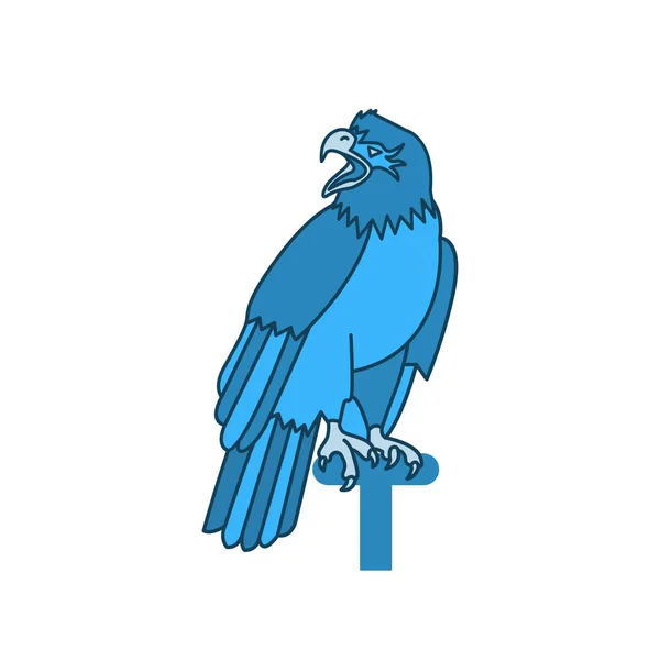 Illustration Graphique Vectoriel Logo Nuage Bouclier Aigle — Image vectorielle