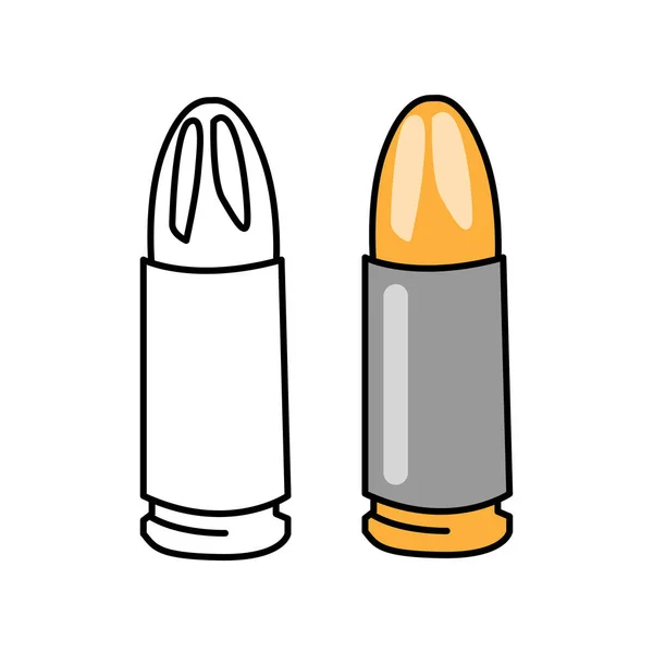 Illustrazione Grafica Vettoriale Progettazione Icona Munizioni Adatto Arma Proiettile Pistola — Vettoriale Stock