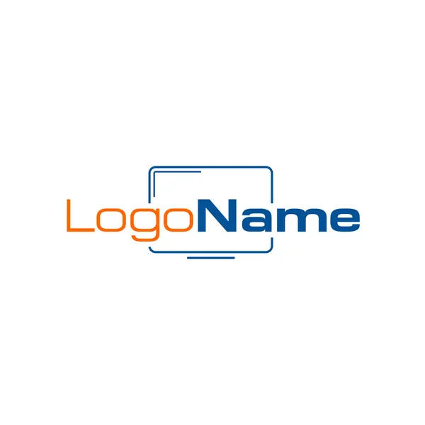 Illustration Vektorgrafik Des Computer Logo Designs — Stockvektor