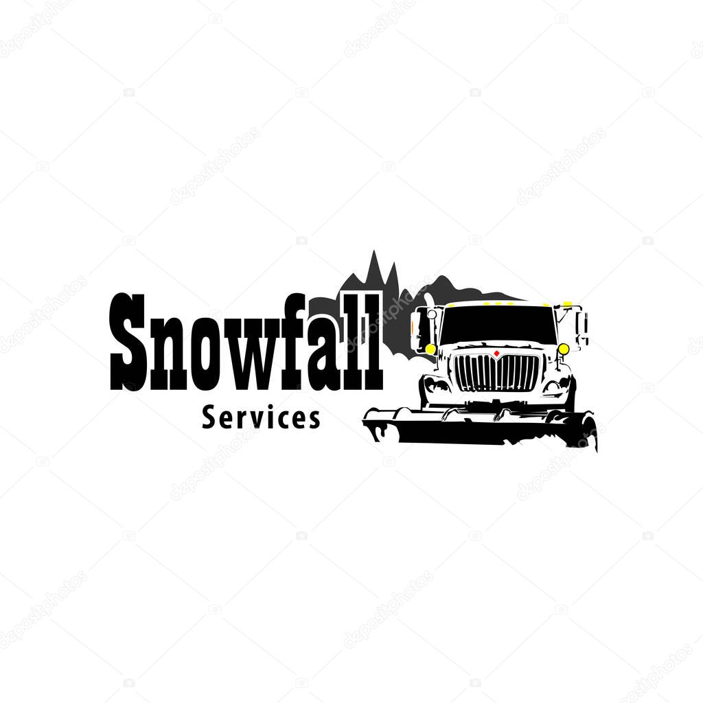 Illustration Vector graphic of snow removal truck logo design