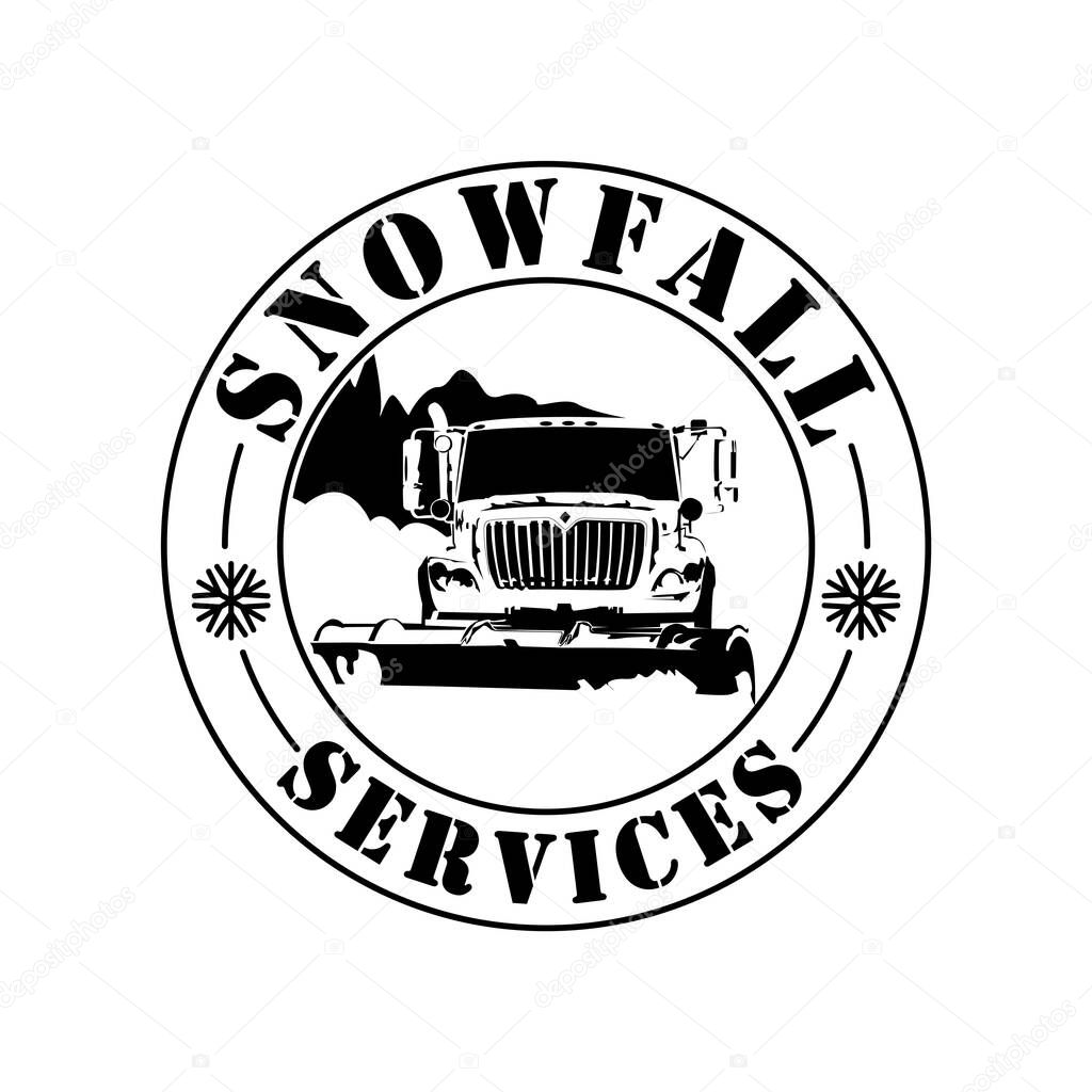 Illustration Vector graphic of snow removal truck logo design