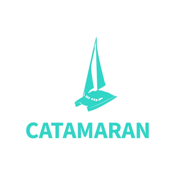 Illustration Vector Graphic Catamaran Boat Design — 스톡 벡터