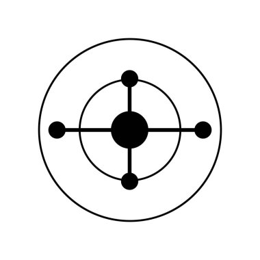 Küresel ağ simgesi tasarımının İllüstrasyon Vektörü grafiği