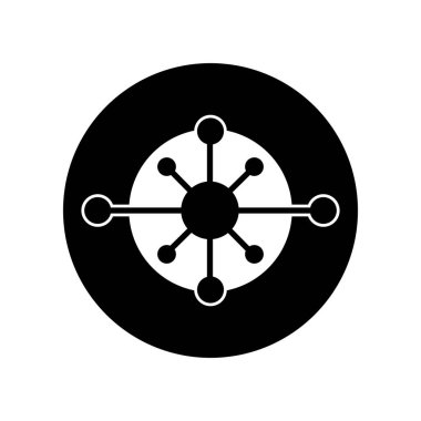 Küresel ağ simgesi tasarımının İllüstrasyon Vektörü grafiği