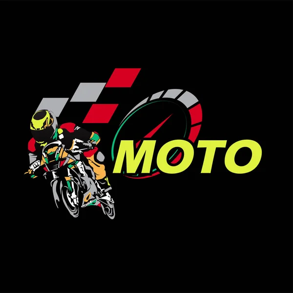 Illustration Graphique Vectoriel Conception Moto Vélo — Image vectorielle