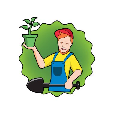 İnsan ve bitki tasarımının İllüstrasyon Vektörü grafiği