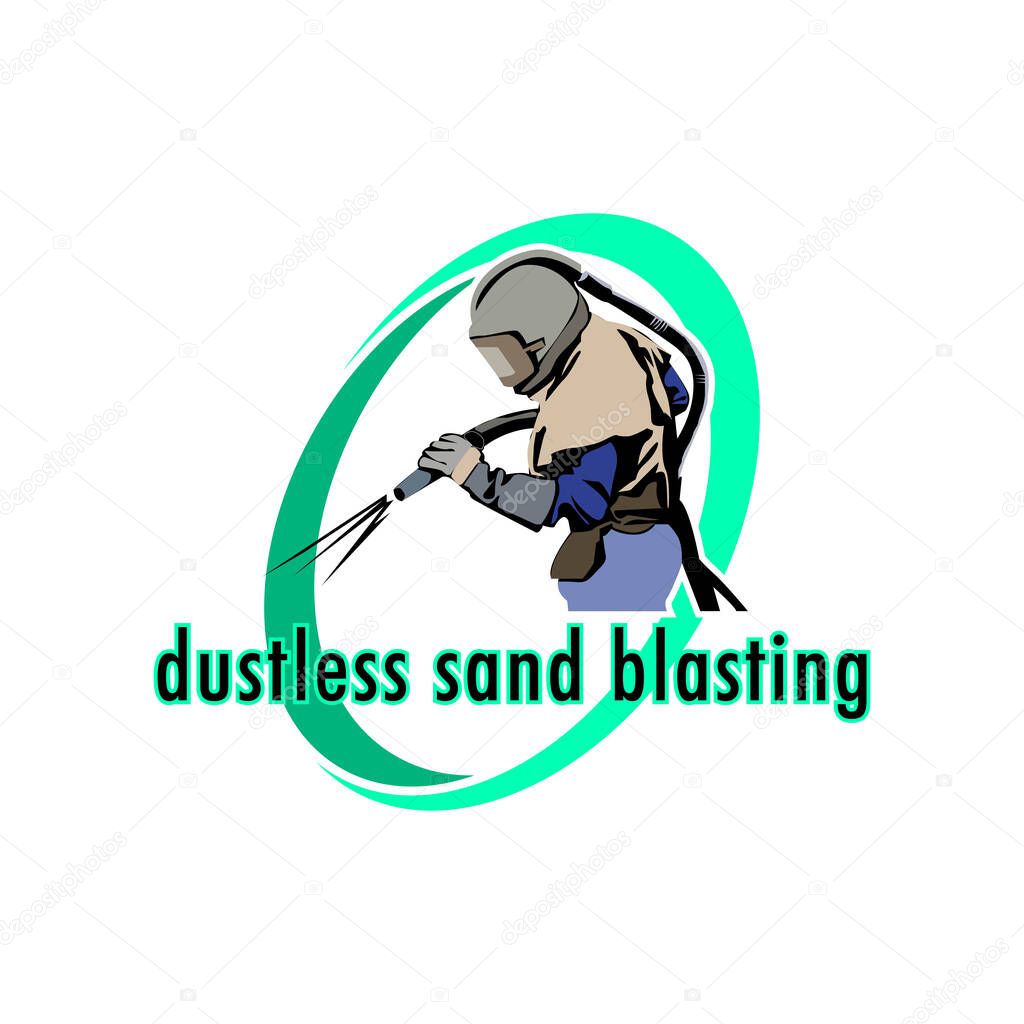 Illustration Vector graphic of sand blasting design