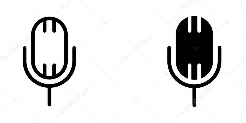 Mic icon illustration vector design template