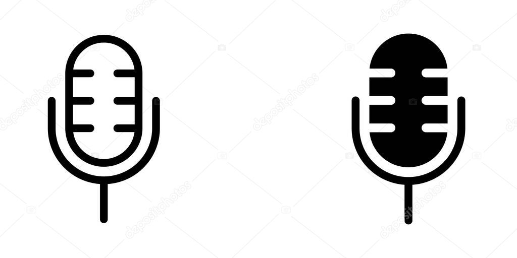 Mic icon illustration vector design template