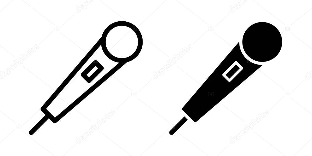 Mic icon illustration vector design template