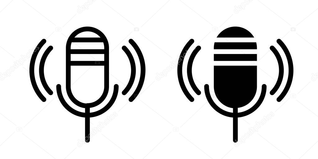 Mic icon illustration vector design template