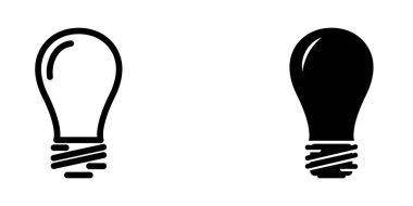 Ampul simgesi illüstrasyon vektör tasarım şablonu